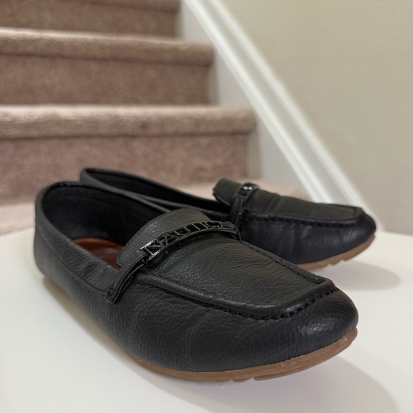 Nautica Black Leather Slip-On Loafers Size 8.5 - Picture 2 of 4
